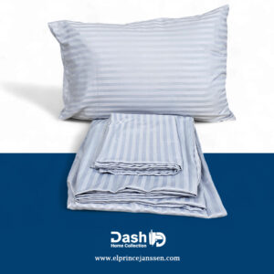 ملاية سرير سترايب مقلم رمادي ارتفاع 40سم من داش