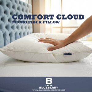خدادية بلوبيري COMFORT CLOUD،مايكرو فايبر بديل ريش نعام ، 1200 جرام، قماش داون بروف ، خدادية فندقية