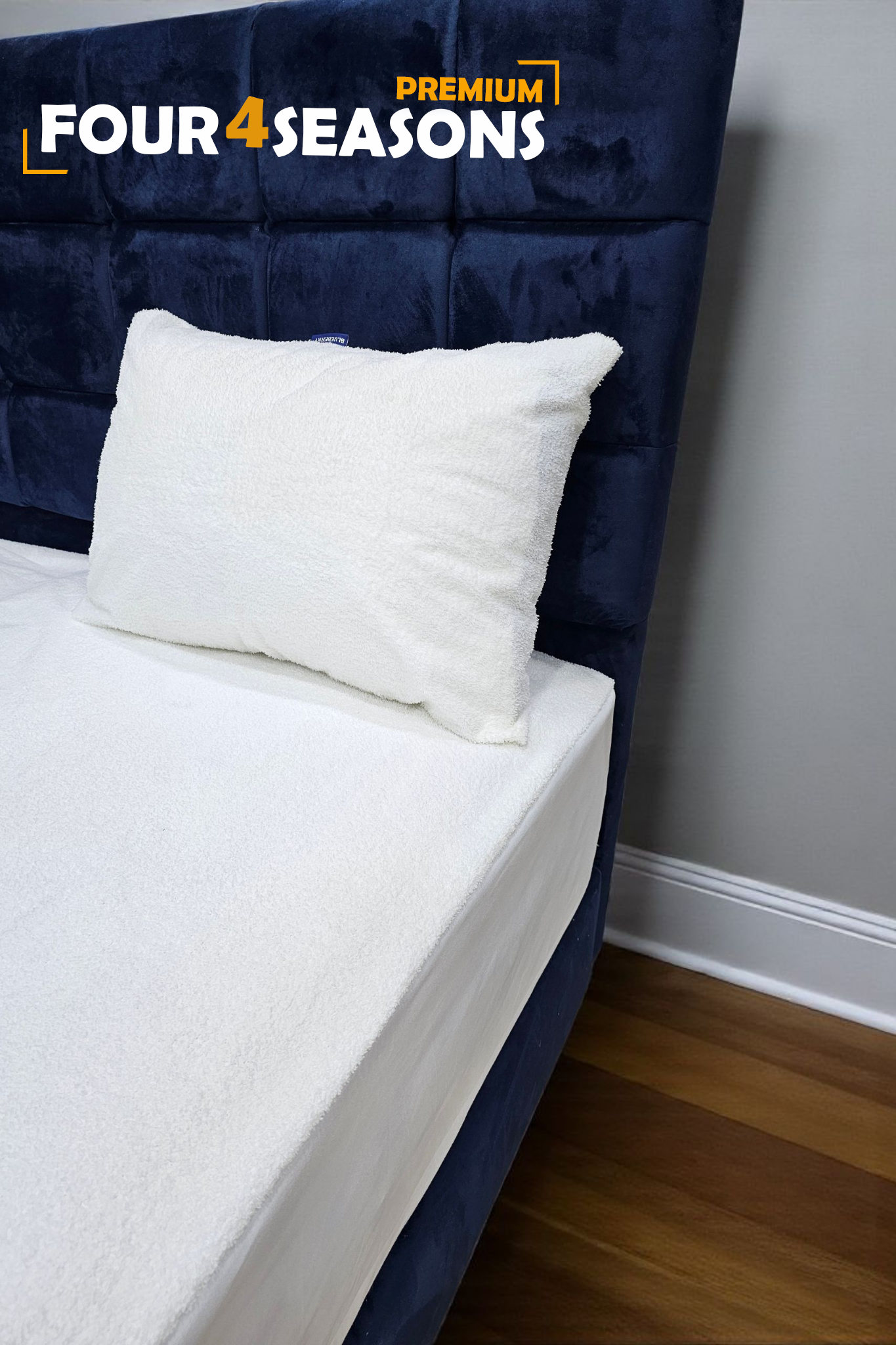 واقي حماية المرتبة فور سيزون مقاس مخصوص مناسب للمراتب ارتفاع 36سم اللي 40 – ابيض Premium