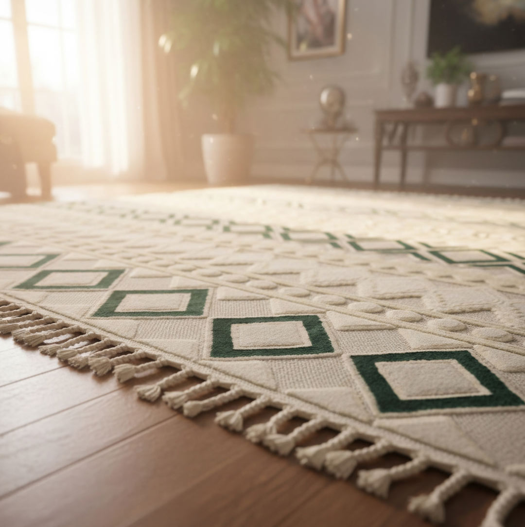 سجادة – Marrakech -بيج × زيتي - الصورة 2