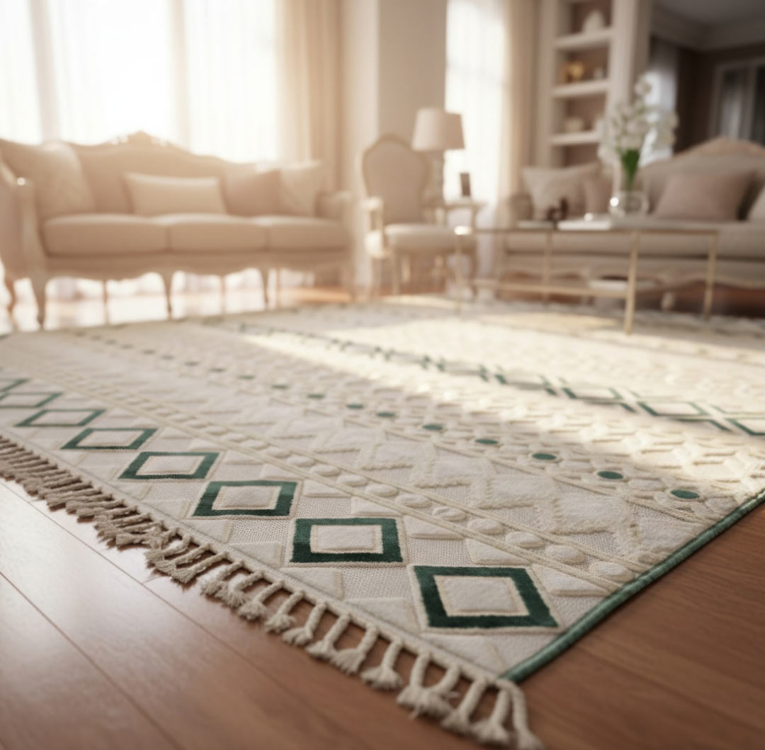 سجادة – Marrakech -بيج × زيتي - الصورة 4